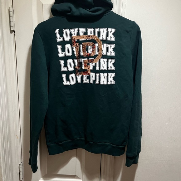 Pink VS Love Pink sweatshirt with hoodie and sequins - Picture 8 of 12